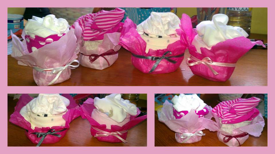 Baby Shower:    Mufins hechos de bodas y leotardos