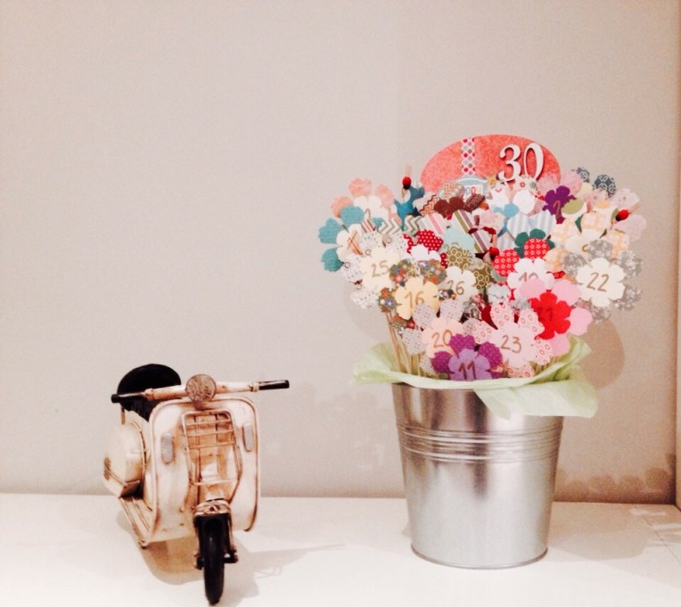 Detalles de Scrap: Ramo 30 flores para 30 cumpleaños